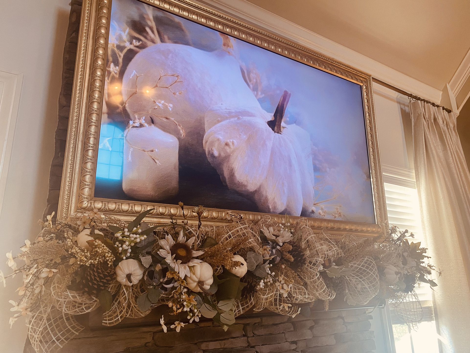 Custom Made Fall Garland-very Full And Stunning