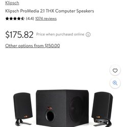 Klipsch Pro media2.1 THX Computer Speakers