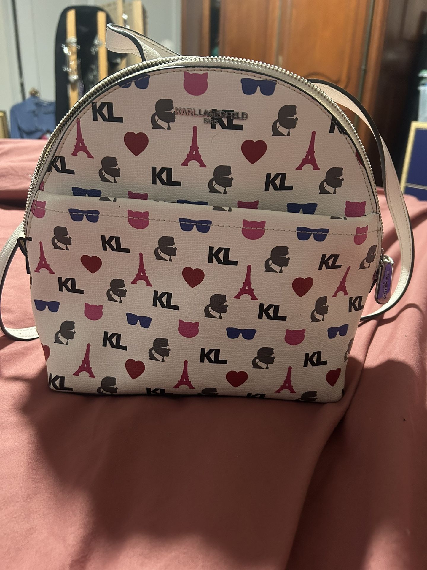 Karl Lagerfeld Paris White Backpack