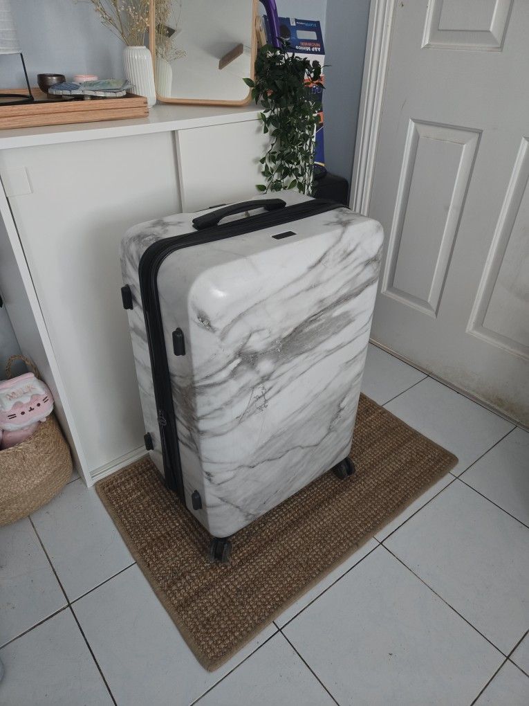Large CalPak Marble Suitcase