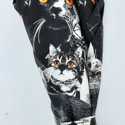 Totes 1997 Cat Travel Sized Umbrella W Black And White Cats And Kittens Collectible For Cat Lover