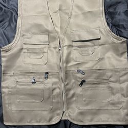 Men's Fishing Vest Lightweight Safari Travel Vest Utility Cargo Vest with Multi Pockets Size XL (Fits Like A Large)