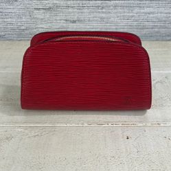 Red makeup bag