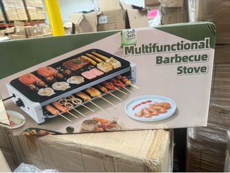 Electric Indoor Grill 1500W -2 in 1 Smokeless Indoor Grill for Kitchen