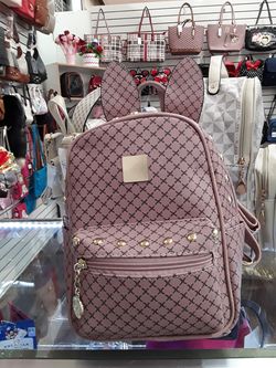 Pink rabbit ear backpack