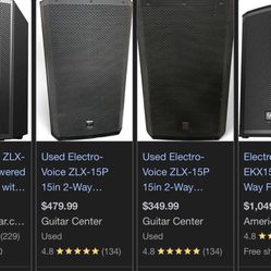 Electro - Voice ZLX And SHURE Mic