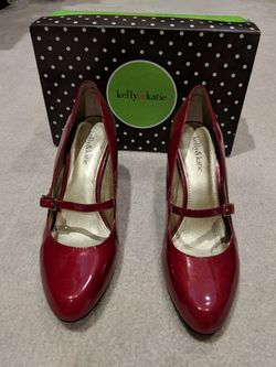 Size 9 1/2 Red high heels worn once