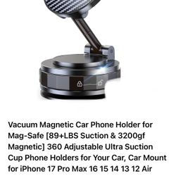 Vacuum Magnetic Car Phone Holder