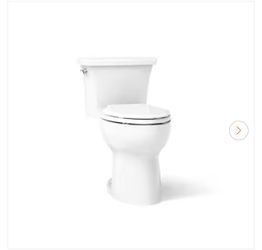 Highline Arc 12 in. Rough In 1-Piece 1.28 GFP Single Flush Elongated Chair Height Toilet in White with Soft Close Seat