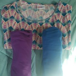 LuLaRoe XXS Irma & 2 OS Leggings