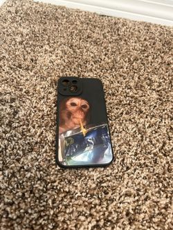 Funny monkey drinking caprisun 