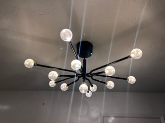 Modern black chandelier Sputnik style