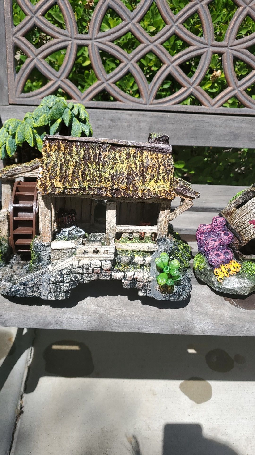 Variety of fishtank decorations.