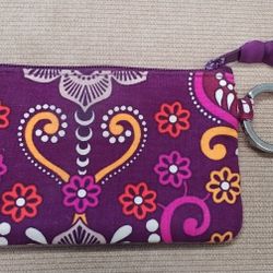 Vera Bradley I.D. / Coin Purse With Key Ring (New)