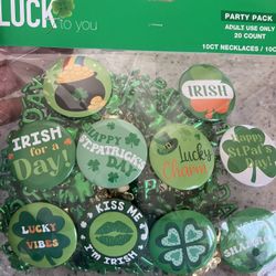 St Patty’s Necklaces And Pins New 10 Each 