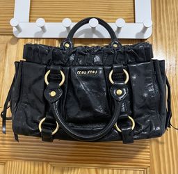 Black Leather Vintage Miu Miu Bag
