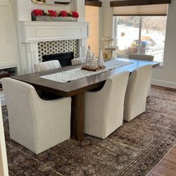 Solid Handmade Pine Plank  Dining Room Table