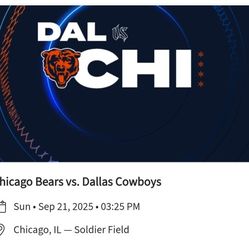 4 Tickets Chicago Bears Vs Dallas Cowboys