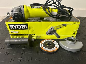 RYOBI 7.5 Amp 4-1/2 in. Corded Angle Grinder with Rotating Rear Handle