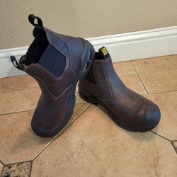 Keen Men's Leather Boots. New. Bought Wrong Size And Unable To Return. Waterproof. Toe Protector. Work Boots, Dark Brown. 