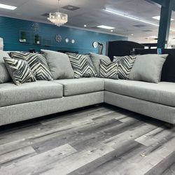 GREY 2PC SECTIONAL 