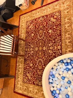 Burgundy rug