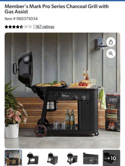Member's Mark Pro Series Charcoal Grill with Gas Assist