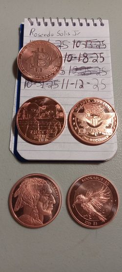 1 Oz.  AVDP. Copper Rounds