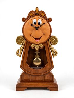 Disney Parks Cogsworth Clock Beauty and the Beast Working Clock OR BETTER OFFER