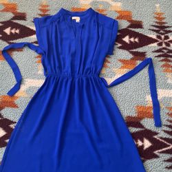 Rayon Royal Blue Dress 