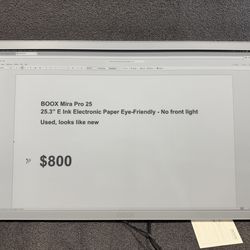 BOOX Mira Pro 25.3” E-Ink monitor
