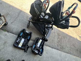 Twin Stroller & Car Seats