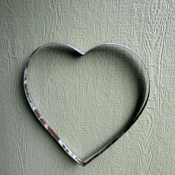Large Metal Hearts Made From Wine Barrel Bands
