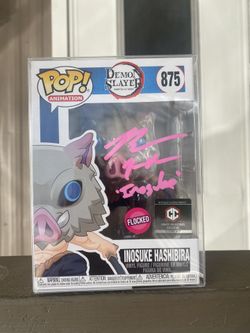 PSA Authenticated Autographed Demon Slayer Exclusive Funko Pop Inosuke