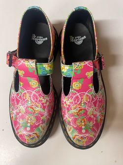 Doctor Martens pink/green Mary Jane loafers NEW