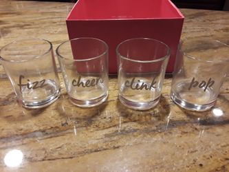 Nice party drink glasses - fizz, cheers, clink and pop
