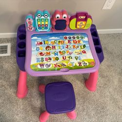 Vtech Music/learning Exploration Writing Activity Station And Chair 