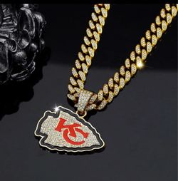 Kansas City Chiefs Gold chain and pendant