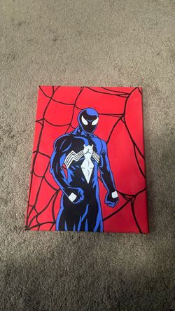Spider-Man Black Suit Canvas painting