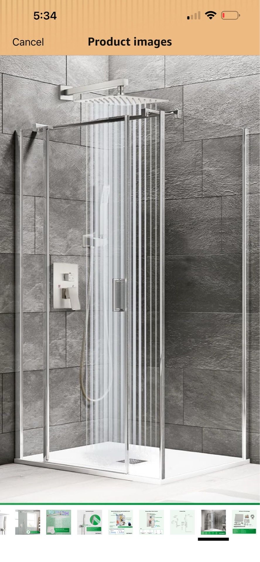Shower system 10 inches