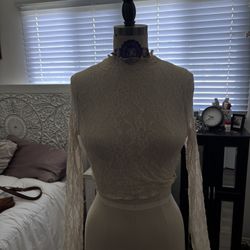 White Lace long sleeve 