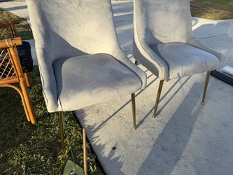 Two Piece Suede Chair Set Very Nice Perfect Condition