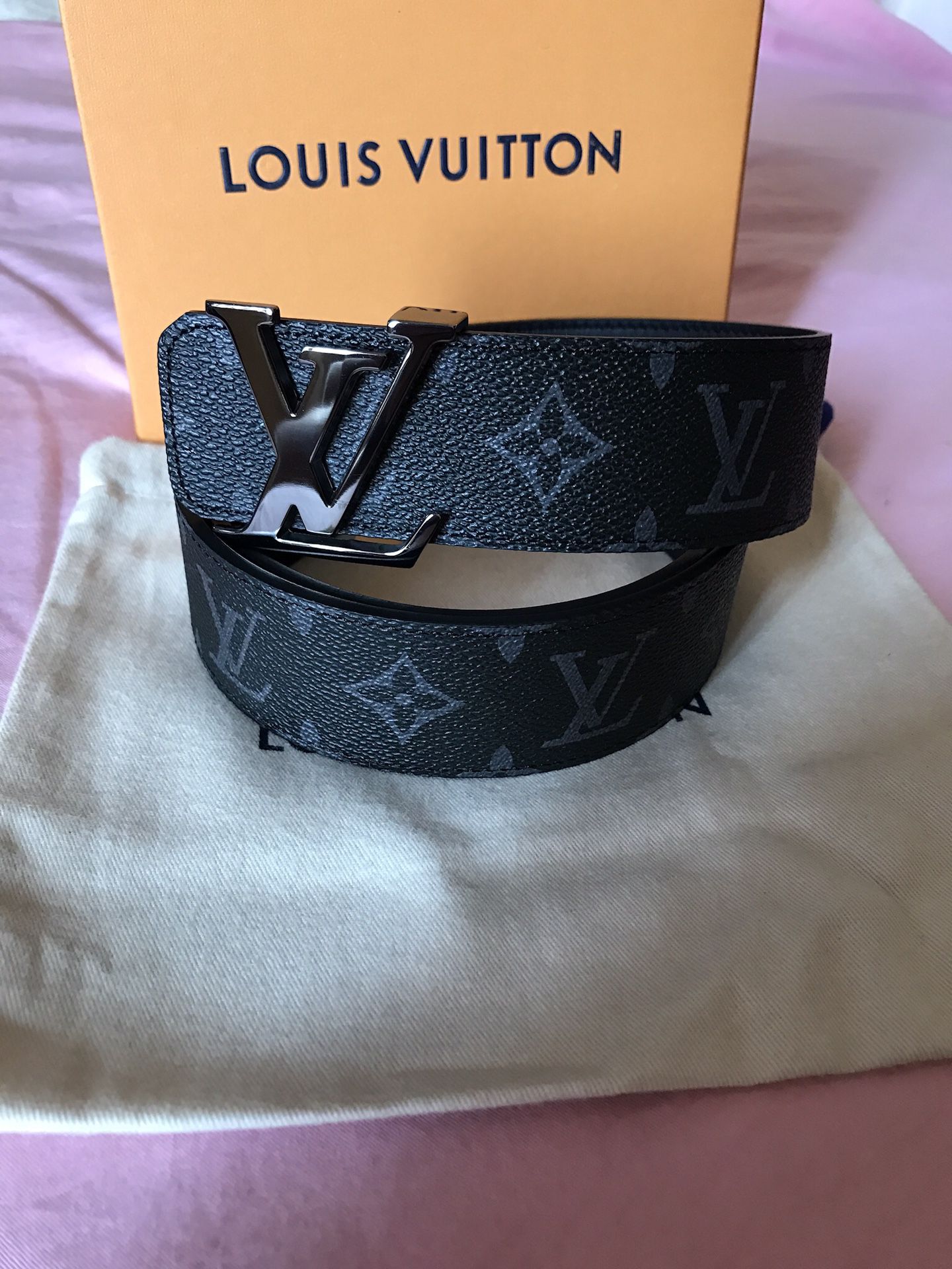 Louis Vuitton Black Monogram Reversible Belt 95/38 + more sizes available