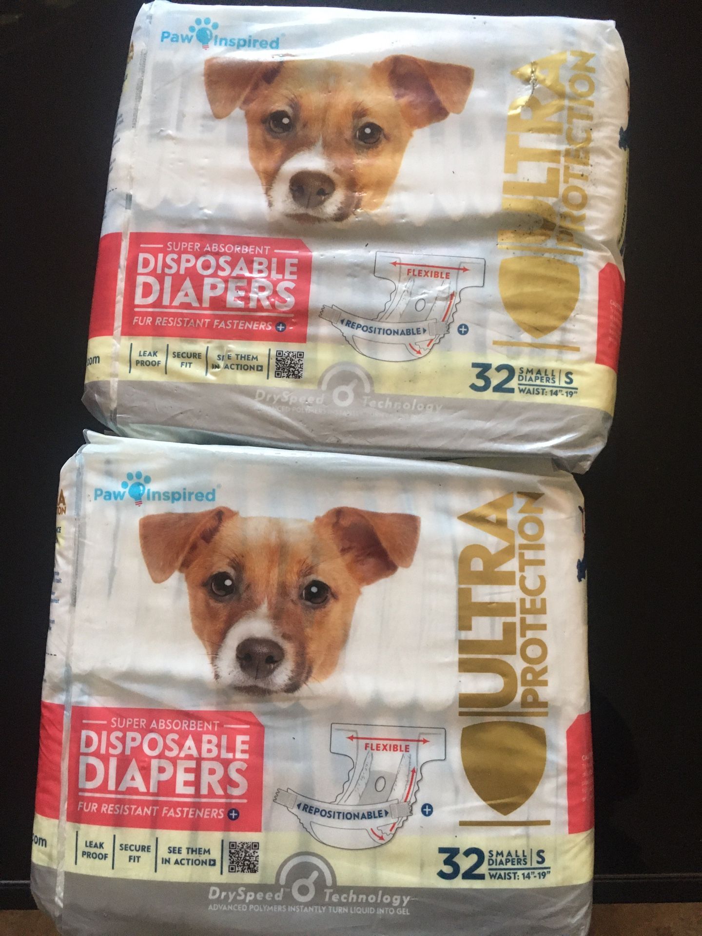 64 Paw Inspired Dog Diapers Disposable Puppy Dogs SMALL