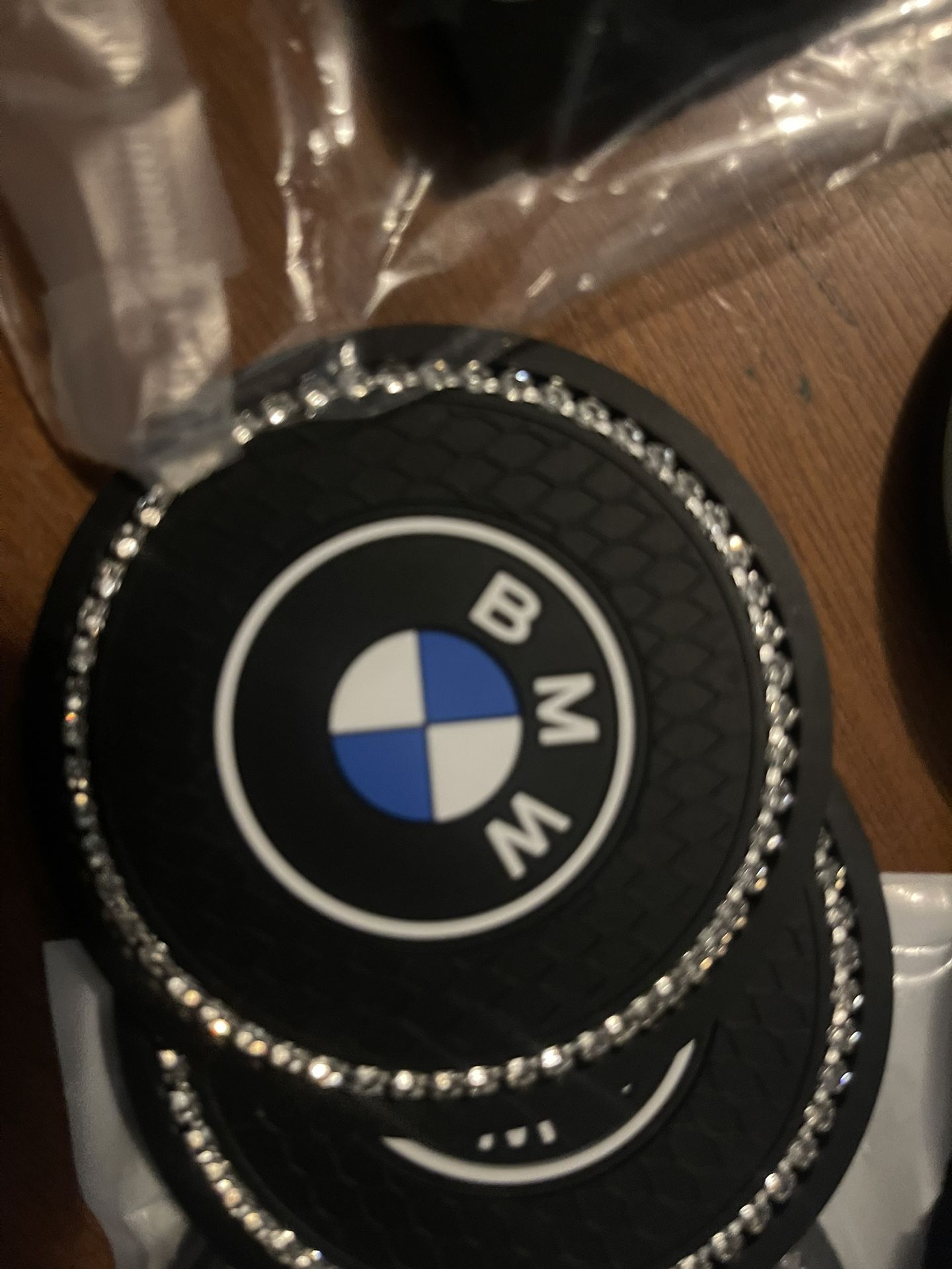 8 Piece BMW Coaster And Tire Valve  Cover