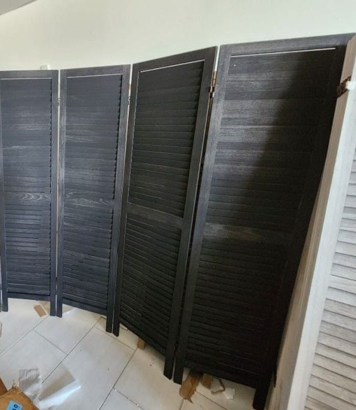 4 panels wood room dividers (64"W×67"H)