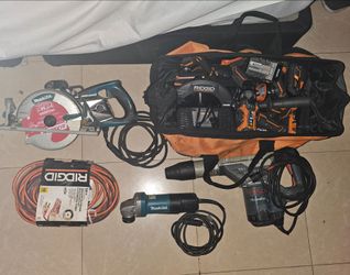 Mixed Power Tool Lot – Makita, Ridgid, Bosch