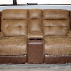 Mesa Brown Real Living Like New 3 Piece Couch/Loveseat/Recliner