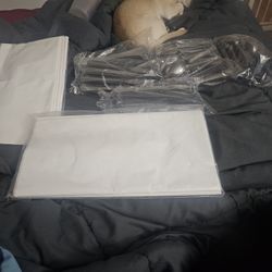 Table Cloths And Plostic Utensis 