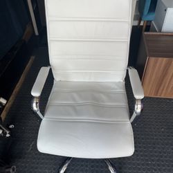 White Leather Office Chair
